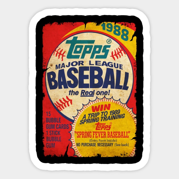 VINTAGE BASEBALL - TOPPS CARDS RETRO 1988 Sticker by kedaiadon